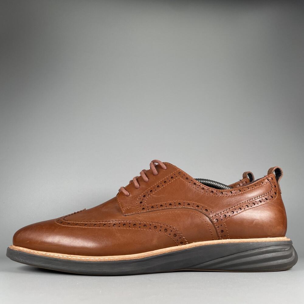 Cole Haan GrandEvolution Men's 13 M British Tan Leather Casual Dress Sneaker EUC